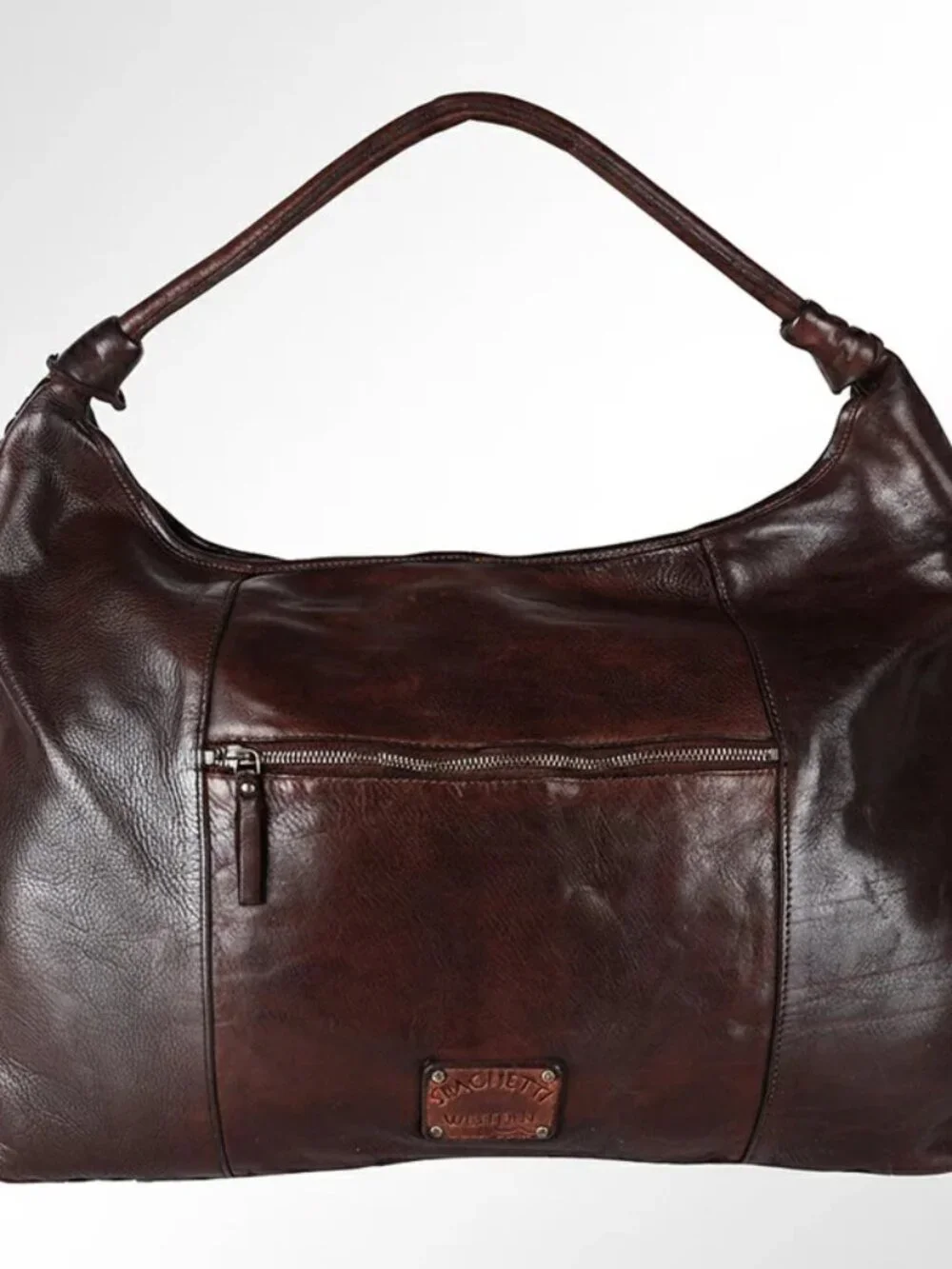 Artisan Woven Leather Hobo Bag